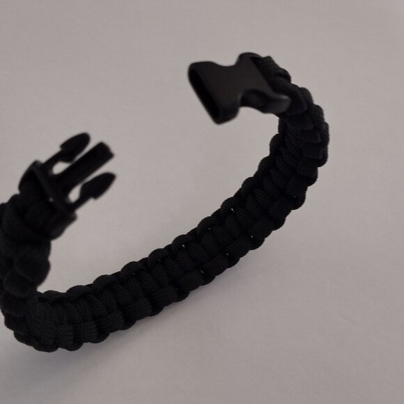 Handmade CobraStitch Paracord bracelet black buckles. Unisex - Picture 6 of 15